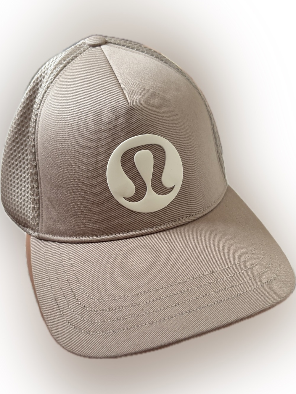 lululemon athletica Taupe Logo Mesh Trucker Cap